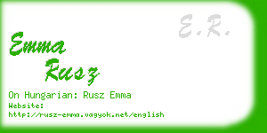 emma rusz business card